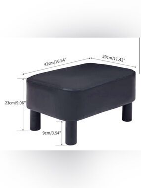 Small faux Leather stool/new in box ready to be assembled and put to good use!